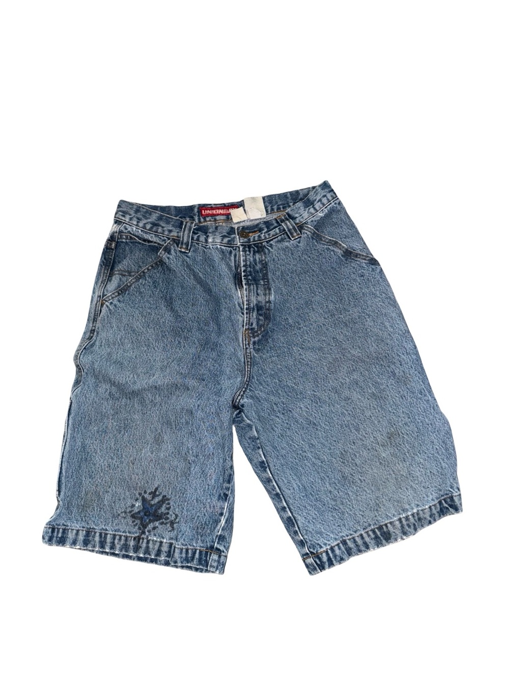 Vintage‎ Unionbay Denim Jean Jorts Shorts Mens Cargo Utility 32 Y2k - Picture 1 of 8